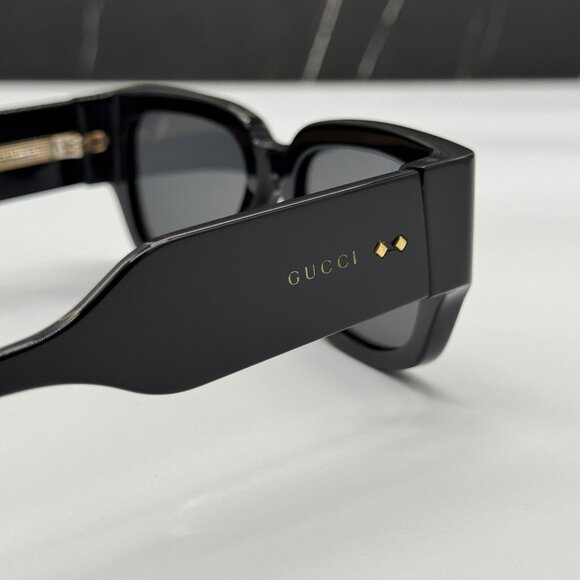 NEW GUCCI GG1261S 001 BLACK/GRAY UNISEX SUNGLASSES GUCCI - Picture 4 of 10